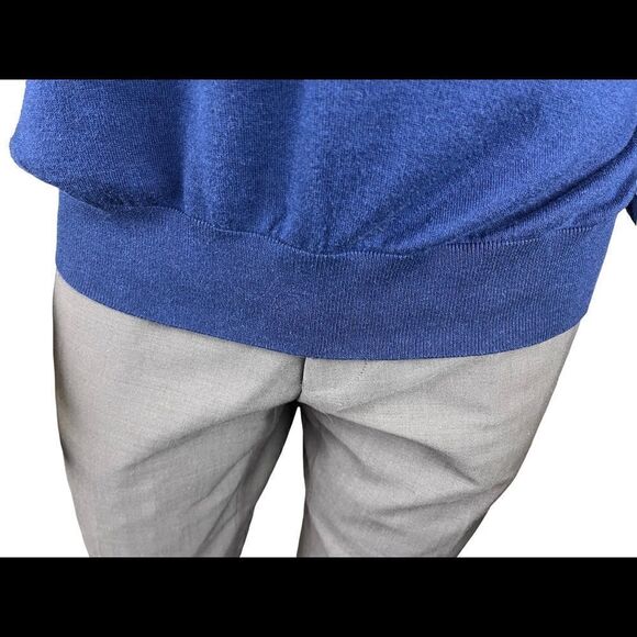 Men's Blue Peter Millar Crown Soft Collection Crew Neck Sweater Size L - Picture 7 of 12